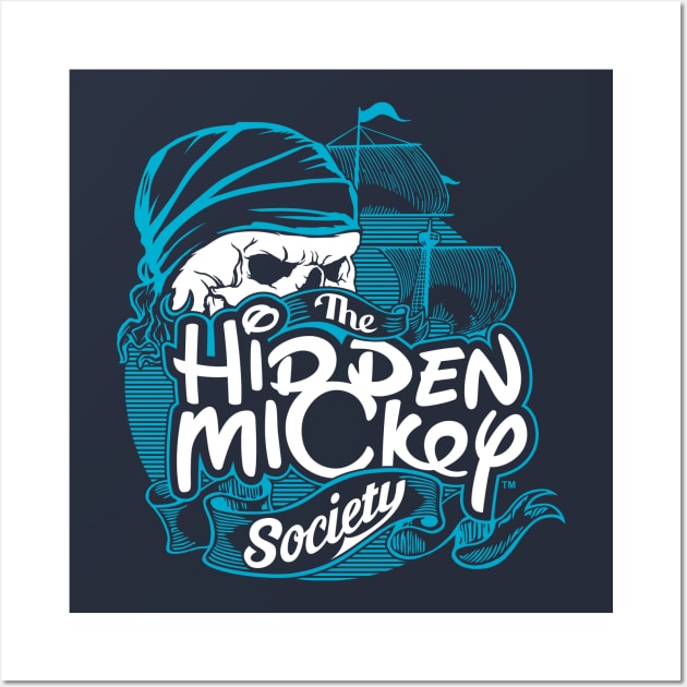 2-Color HMS Pirate Logo (Blue) Wall Art by hiddenmickeysociety